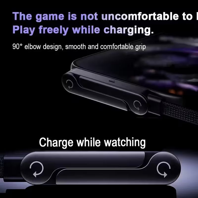 240W Ultra-Fast Type-C Cable with Adjustable Phone Stand - KATRADA™