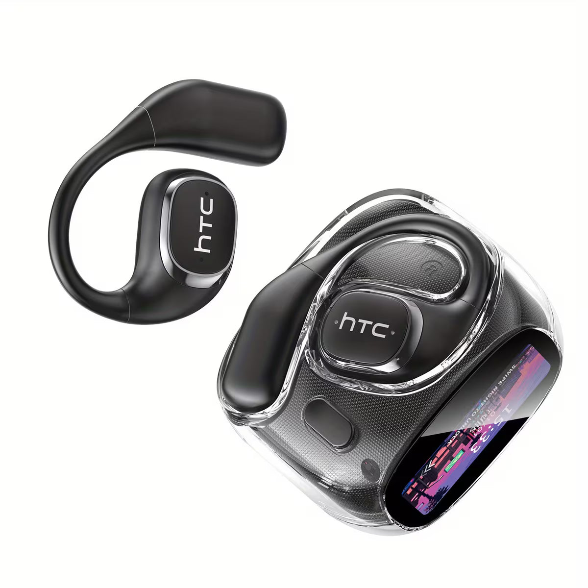 HTC – AI Real-Time Translator Earbuds (134 Languages) | LCD Touch Screen | No Subscriptions Needed - KATRADA™