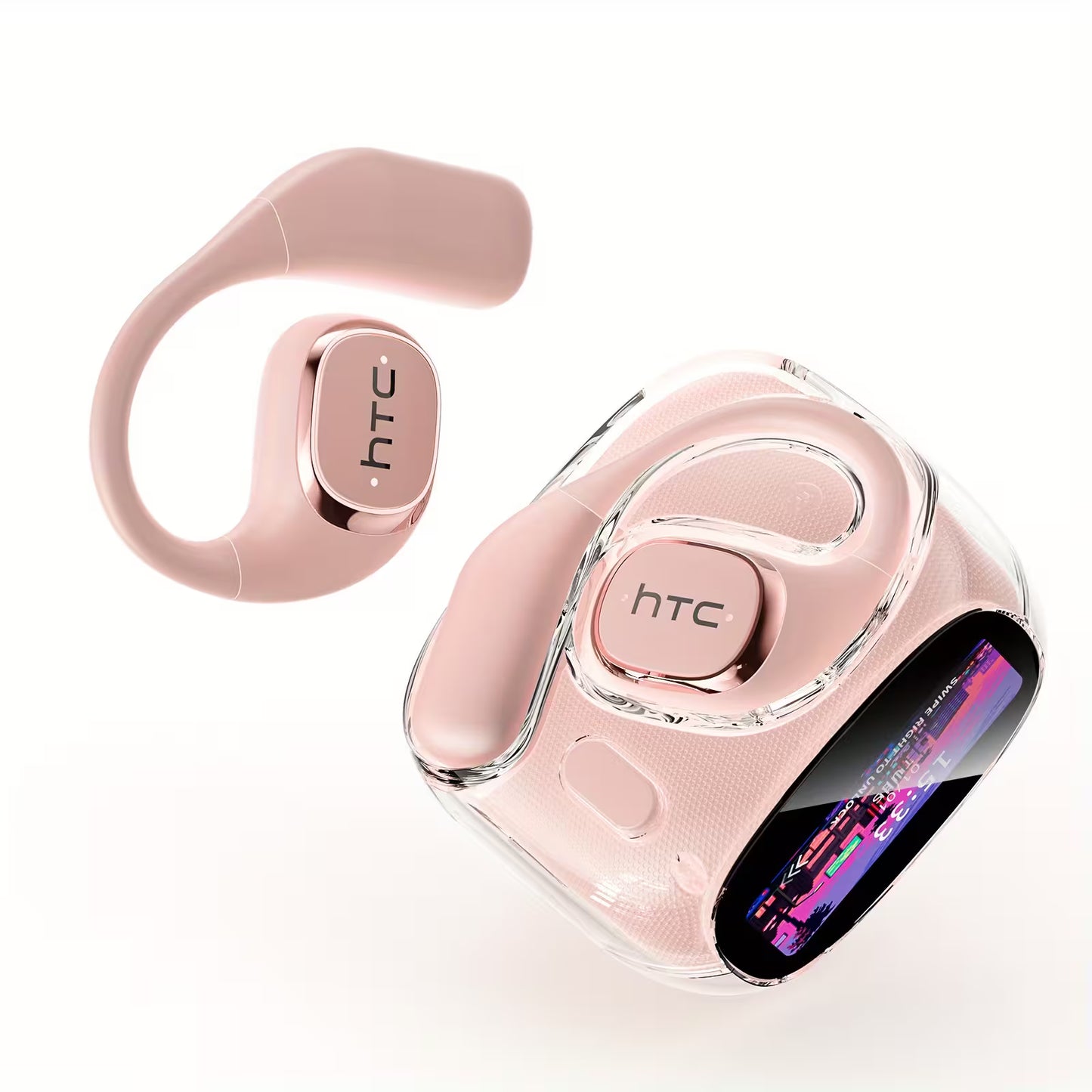 HTC – AI Real-Time Translator Earbuds (134 Languages) | LCD Touch Screen | No Subscriptions Needed - KATRADA™