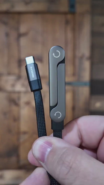 240W Ultra-Fast Type-C Cable with Adjustable Phone Stand